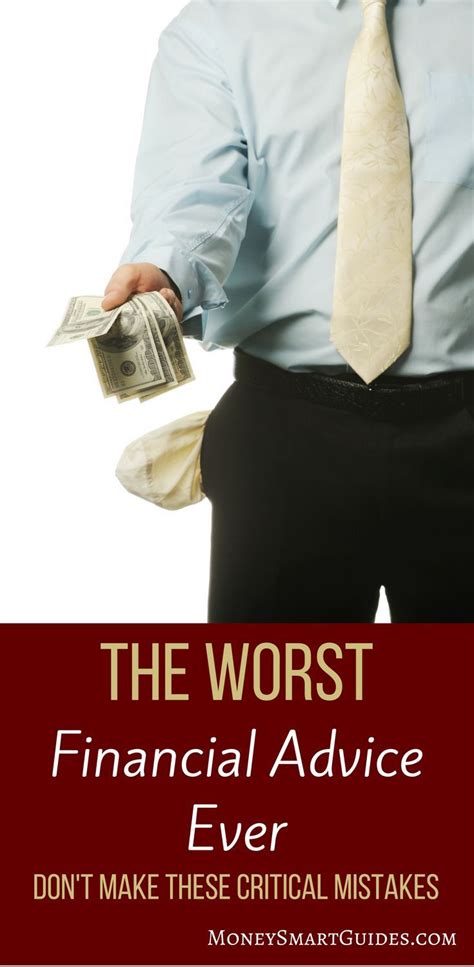 The Worst Financial Advice To Avoid Financial Advice Finance Advice