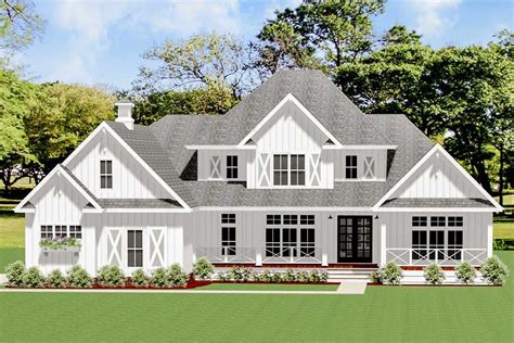 Exclusive 4 Bed Farmhouse Plan With Outdoor Kitchen 46377la