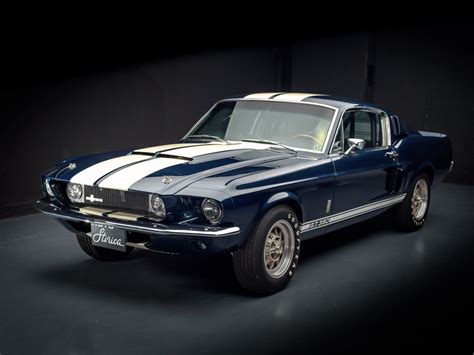 Desktop Wallpaper Navy Blue Ford Mustang Shelby Gt500 Hd Image