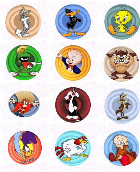 One Warner Brothers Looney Tunes Circles Inspired Edible Icing Cupcake