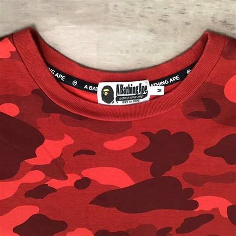 Bape Bape Red Camo Side Shark T Shirt Grailed