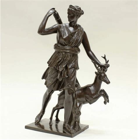 Statue Diana Goddess Of The Hunt The 19th Century Item 3009