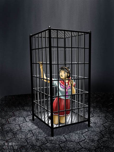 Gin Nasu En Gin Nasu Tagme 1girl Bdsm Bondage Bound Cage Dated Full Body In Cage