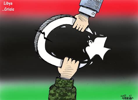 Libya Flag Cartoon Movement