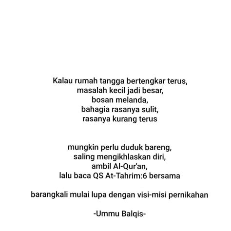 We did not find results for: Ummu Balqis on Instagram: "Visi-Misi Nikah tak seremeh itu ...