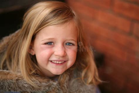 Little Preschool Blonde Girl Stock Image Image Of Smile Children