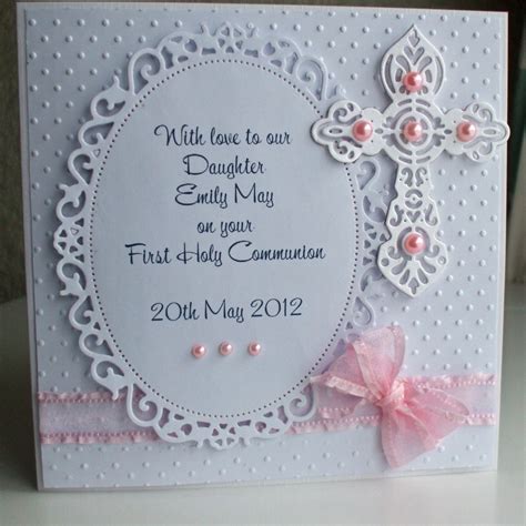 Handmade Personalized First Holy Communion Card For A Girl First