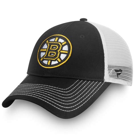 Boston Bruins Black Core Trucker Adjustable Snapback Hat
