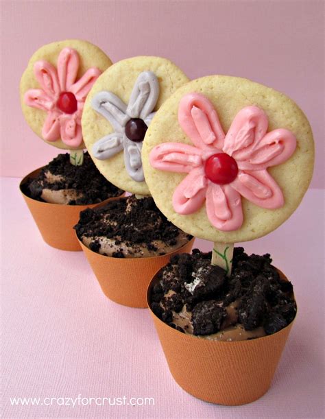 Flower Pot Cupcakes Crazy For Crust Cupcake Decorating Tips Flower