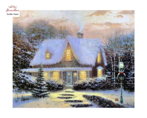 golden panno the snowy night of christmas counted cross stitch sets scenery cross stitch 11ct