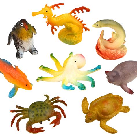 Buy Ocean Sea Animal 52 Pack Assorted Mini Vinyl Plastic Animal Toy