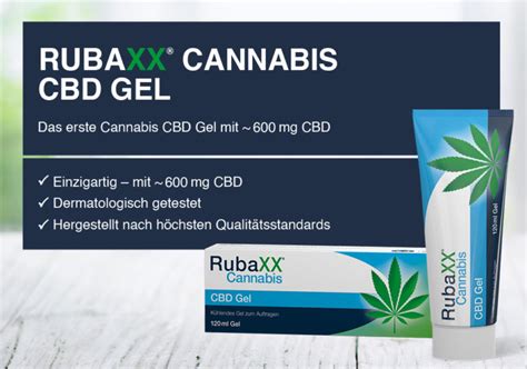 rubaxx® cannabis cbd gel einzigartig mit 600 mg cbd