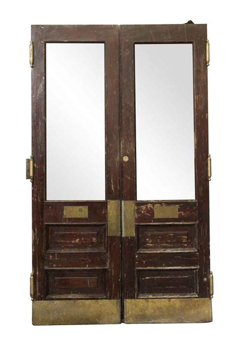 Antique Commercial Wooden And Glass Swinging Doors 1005 X