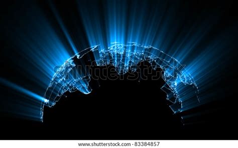 Abstract Glowing World Map Stock Illustration 83384857 Shutterstock