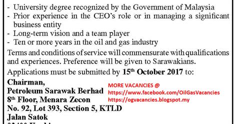 Human resource executive (kuching, sarawak). Oil &Gas Vacancies: CEO - Petros - Sarawak