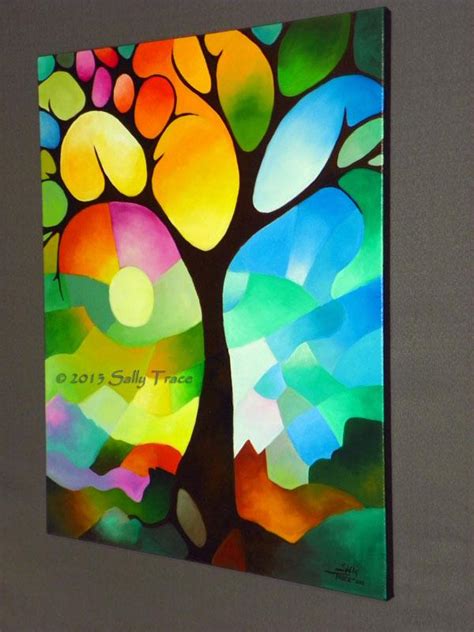 Dreaming Tree Original Painting Commission Sally Trace Abstract