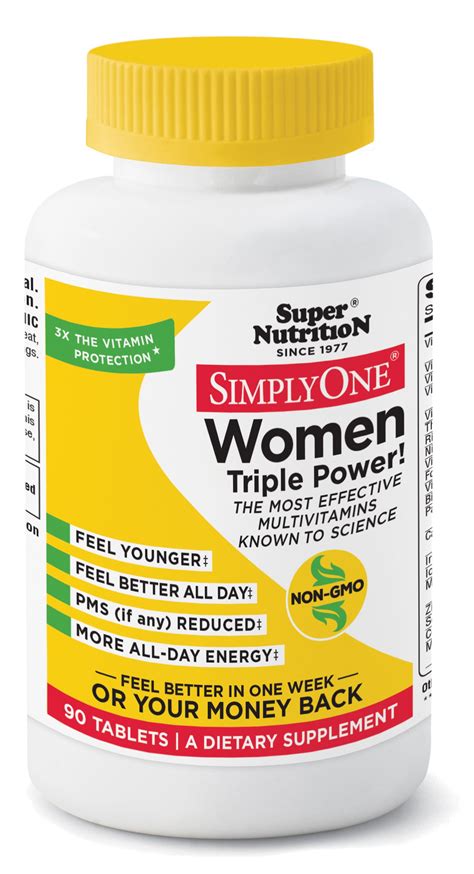 Super Nutrition, Simply One Multi-Vitamin/Mineral Supplement Tablets ...