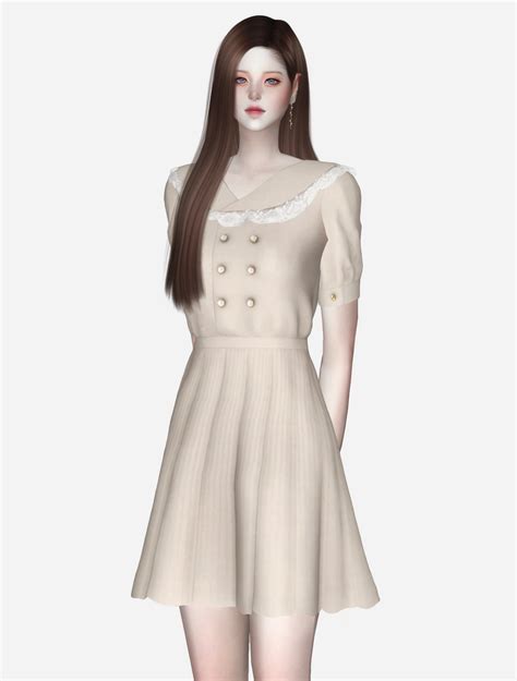Yunseol Sims 4 Dresses Sims 4 Clothing Korean Fashion Dress