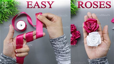 diy satin ribbon rose flowers how to make ribbon rose ribbon decoration ideas ribbon hacks