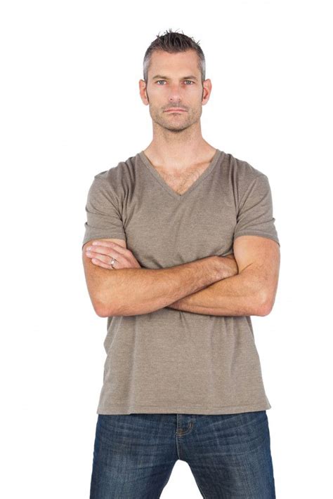 Premium Photo Serious Man With Arms Crossed Mens Tshirts Arms