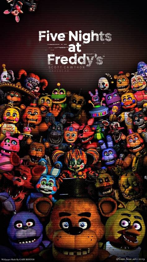 Five Nights At Friedys Movie Poster With Many Different Characters In