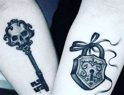 Lock And Key Couple Tattoos Married Couple Tattoos Couple Tattoos