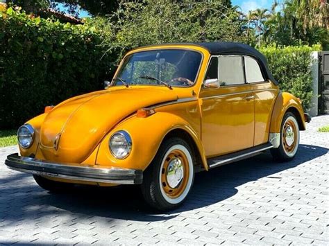 1977 Volkswagen Super Beetle 57502 Miles Yellow Classic Car Select 4