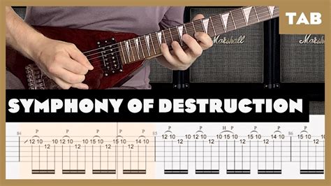 Megadeth Symphony Of Destruction Guitar Tab Lesson Cover