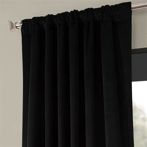 2024 Best Of Warm Black Velvet Single Blackout Curtain Panels