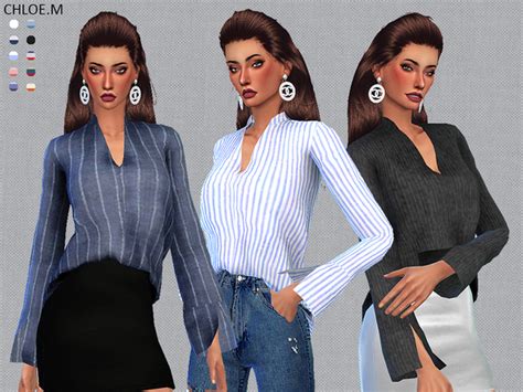 Blouse By Chloemmm At Tsr Sims 4 Updates