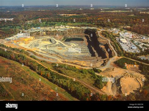 Loudoun County Virginia Usa Aerial Of Quarry North Of Route 50