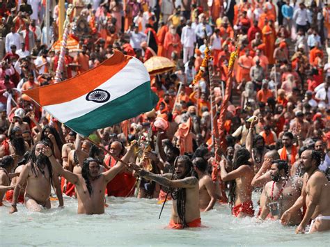 Kumbh Mela Thousands Crowd Into The Ganges For Hindu Festival Despite Pandemic The Independent