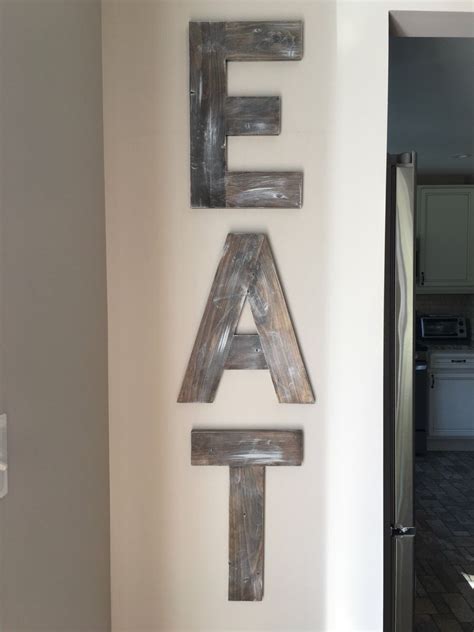 Related:rustic farmhouse kitchen decor rustic kitchen table rustic country kitchen decor rustic kitchen canisters rustic kitchen wall decor vintage kitchen decor. Large EAT Sign - wooden letters - rustic wood - kitchen ...