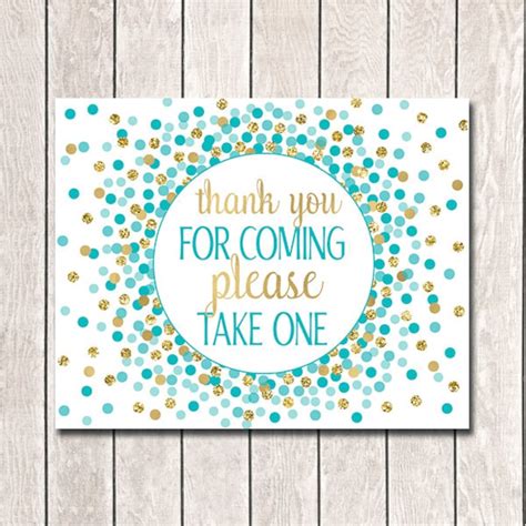 Thank You For Coming Please Take One Sign Printable Favor Sign Etsy