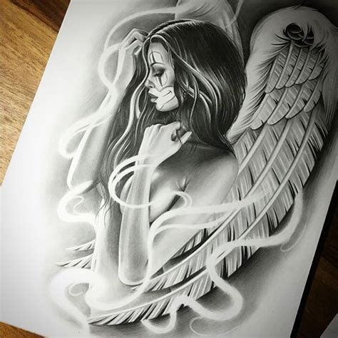 Pin By Елена On Tattoo Beautiful Angel Tattoos Angel Tattoo Designs