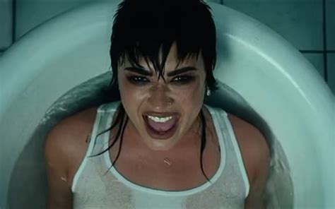 Demi Lovato Soaks In Bathtub In Wet White Tank Top For Jaw Dropping New