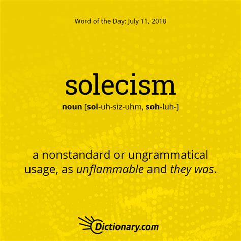 Word Of The Day Solecism