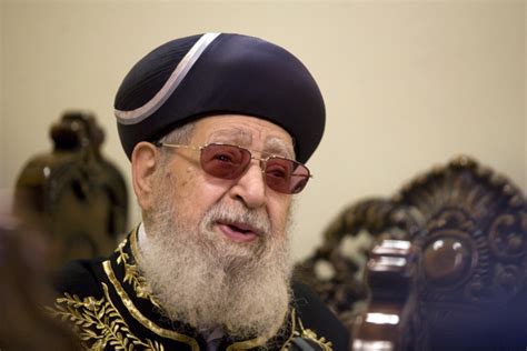 Ovadia Yosef Outspoken Spiritual Leader Of Israels Sephardi Jews