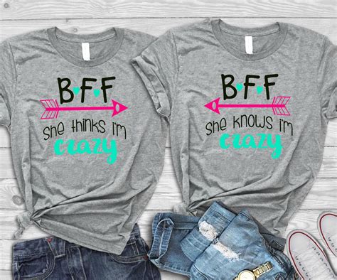 crazy bestfriend shirts bff shirts bestfriend outfits etsy best friend t shirts bff shirts