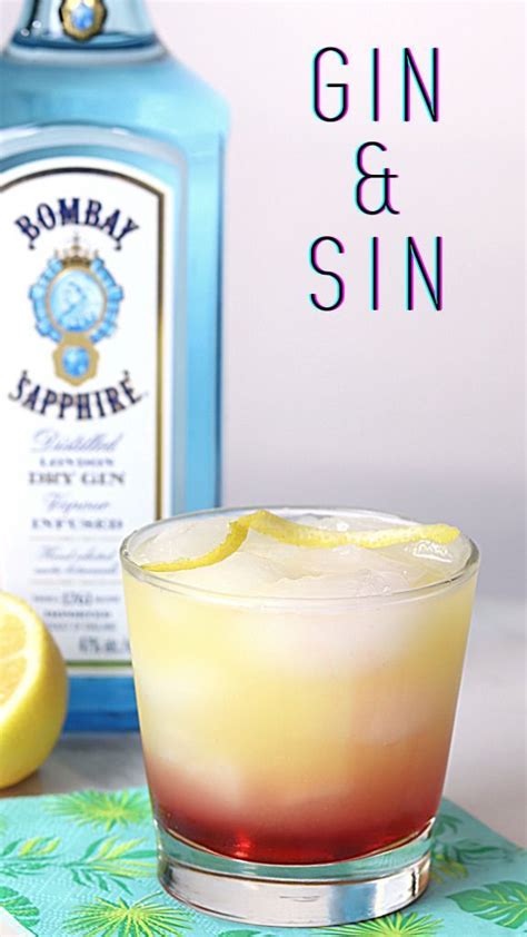 Gin And Sin A Simple Layered Cocktail Simple Sips Recipe Cocktails Made With Gin Gin