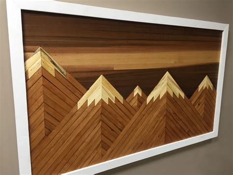 Home And Living Large Wood Wall Panels Wooden Wall Art Mountains Wood