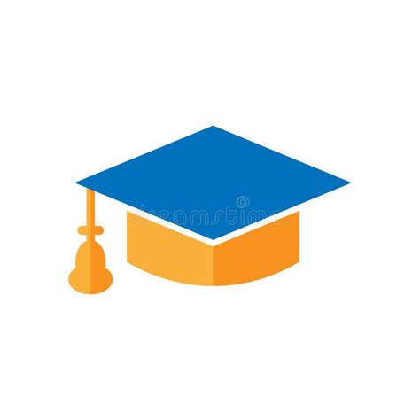 Graduation Cap Icon In Flat Style Education Hat Vector Illustration On