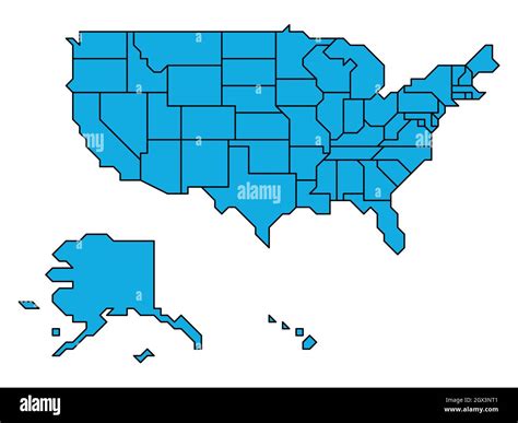 mapa simplificado gris de ee uu estados unidos de américa estilo retro formas geométricas de
