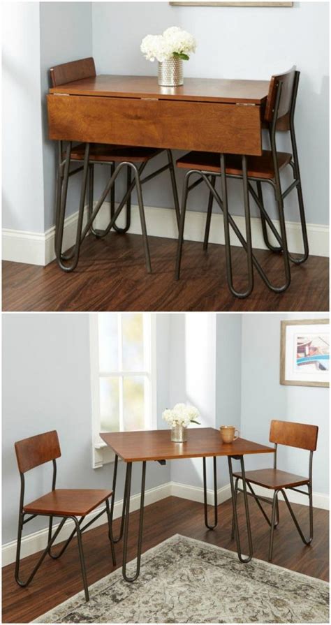A small dinner table in a large room might not be the focal point of the room. Convertible Dining Tables For Small Spaces Picture ...