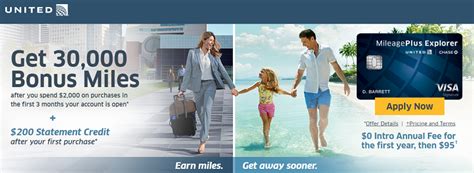 It has a high annual fee, a modest rate of earning miles how to get more benefits. Chase United MileagePlus Explorer Card 30,000 Miles Promotion + $200 Statement Credit + First ...