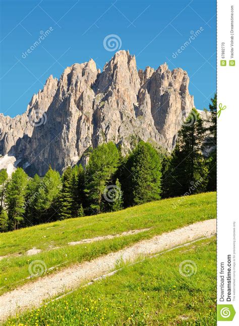 Dolomite Peaks Rosengarten Stock Photo Image Of Italy 67882770