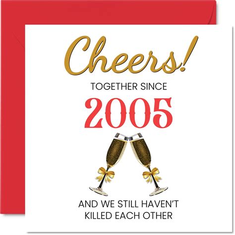 Funny 18th Anniversary Card For Husband Wife Together Since 2005