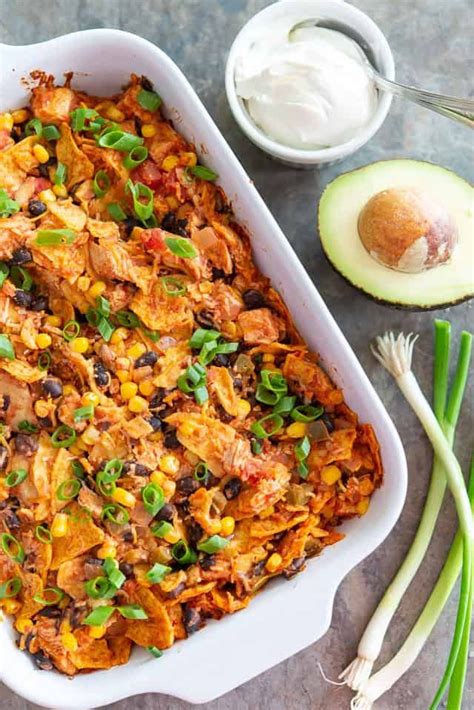 This recipe can be thrown together in a few minutes and you can even cook the chicken a day or two before to save even more time. Mexican Chicken Casserole with delicious Tex Mex Flavors ...