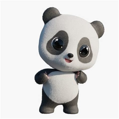 Cute Little Panda 3d Model Animated Rigged Cgtrader