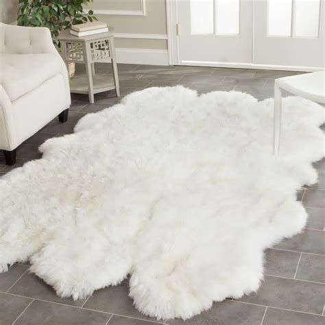 fluffy white rug  small floor feature  ultimate beauty  comfort